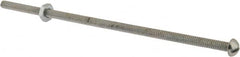 Value Collection - #10-24 UNC, 6" Length Under Head Slotted Drive Machine Screw - Round Head, Grade 2 Steel, Zinc-Plated Finish, Without Washer - Benchmark Tooling