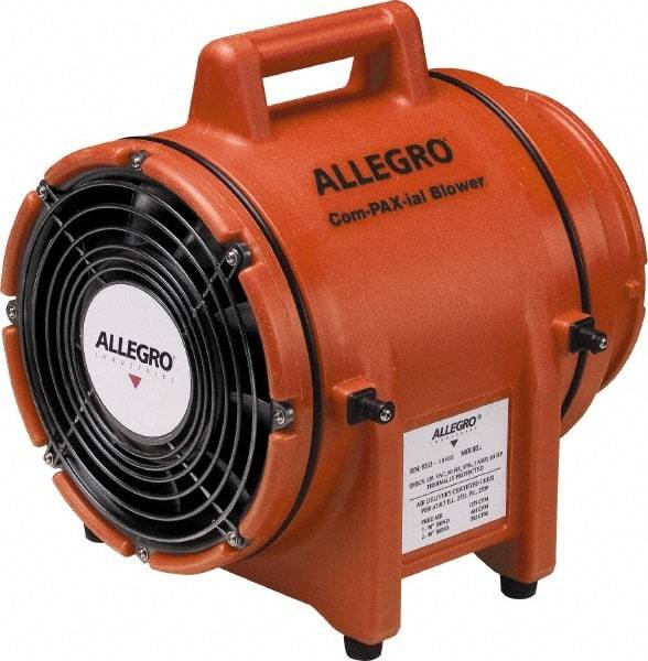 Allegro - 8" Inlet, Electric AC Axial Blower - 0.33 hp, 831 CFM, 115 Max Voltage Rating - Benchmark Tooling