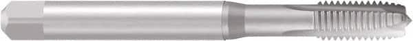 Emuge - #10-32 UNF, 3 Flute, Nitride Finish, Cobalt Spiral Point Tap - Modified Bottoming Chamfer, Right Hand Thread, 2.756" OAL, 0.512" Thread Length, 0.194" Shank Diam, 3BX Class of Fit, Series Rekord B - Exact Industrial Supply
