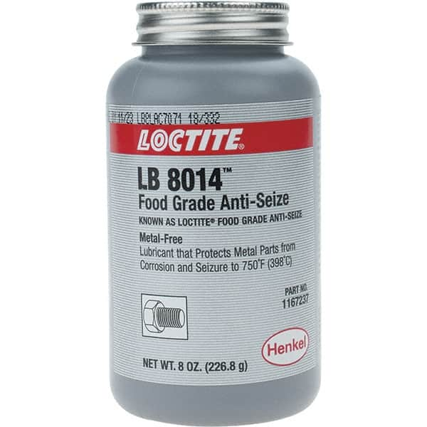 Loctite - 8 oz Brush Top General Purpose Anti-Seize Lubricant - Metal Free, 750°F - Benchmark Tooling