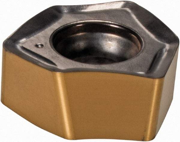 Iscar - H600 WXCU080612 HP Grade IC330 Carbide Milling Insert - TiCN/TiN Finish, 0.268" Thick, 0.537" Inscribed Circle, 1.19mm Corner Radius - Benchmark Tooling