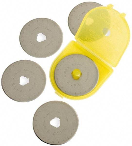 Olfa - 5 Piece Tool Steel Rotary Blade - 45mm OAL - Benchmark Tooling