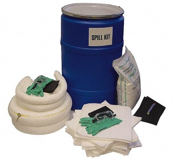 PRO-SAFE - Oil Only Spill Kit - 55 Gal Polyethylene Drum - Benchmark Tooling