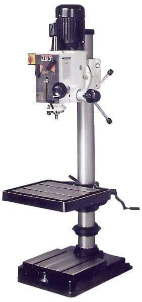 Jet - 20" Swing, Geared Head Drill Press - 12 Speed, 2 hp, Three Phase - Benchmark Tooling