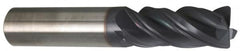 Accupro - 3/8", 4 Flute, Single End, Solid Carbide, 0.03" Corner Radius End Mill - 4" OAL, 37° Helix, Right Hand Flute, 1" LOC, Right Hand Cut - Benchmark Tooling