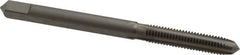 Irwin Hanson - #10-32 UNF 2B 4 Flute Bright Finish Carbon Steel Straight Flute Standard Hand Tap - Plug, Right Hand Thread, 2-3/8" OAL, 7/8" Thread Length, Oversize - Benchmark Tooling