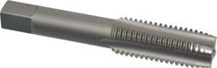 Irwin Hanson - 3/4-10 UNC 2B 4 Flute Bright Finish Carbon Steel Straight Flute Standard Hand Tap - Plug, Right Hand Thread, 4-1/4" OAL, 1.813" Thread Length, Oversize - Exact Industrial Supply