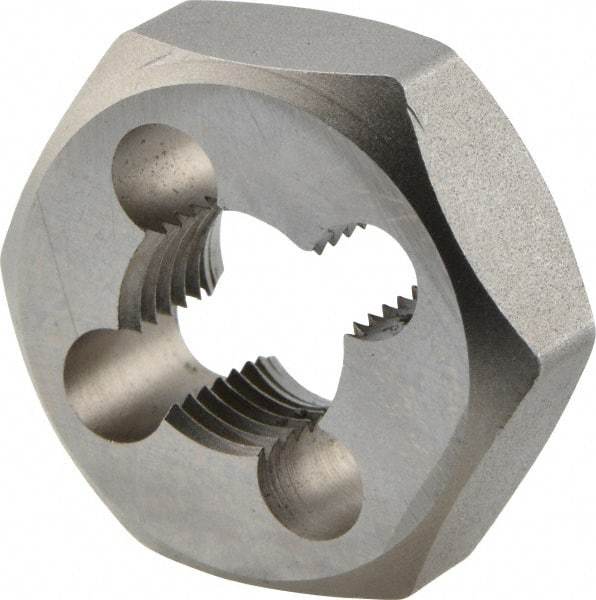 Irwin - 1/2-20 UNF Thread, 1" Hex, Right Hand Thread, Hex Rethreading Die - Carbon Steel - Exact Industrial Supply