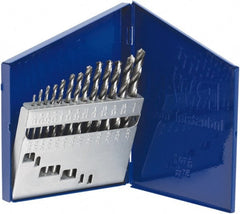 Irwin - 1/16 to 1/4", 118° Point, Bright Finish, High Speed Steel Jobber Length Drill Bit Set - Benchmark Tooling