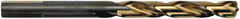 Irwin - 21/64" High Speed Steel Jobber Drill - Oxide/Gold Finish, Right Hand Cut, Spiral Flute, Round with Flats Shank, 4-5/8" OAL, Turbomax Point - Benchmark Tooling