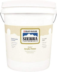 Rust-Oleum - 5 Gal White Water-Based Acrylic Enamel Primer - 180 to 545 Sq Ft Coverage, 0 gL Content, Quick Drying, Interior/Exterior - Benchmark Tooling