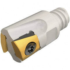 Iscar - 1/2" Cut Diam, 0.197" Max Depth of Cut, 0.63" OAL, Indexable Square Shoulder End Mill - T290 LN.T 0502 Inserts, T08 Modular Connection, 90° Lead Angle, Series SumoMill - Benchmark Tooling