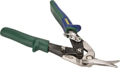 Irwin - 1-3/16" Length of Cut, Right Pattern Offset Aviation Snip - 9-1/2" OAL, ProTouch Handle, 18 AWG Steel Capacity - Benchmark Tooling