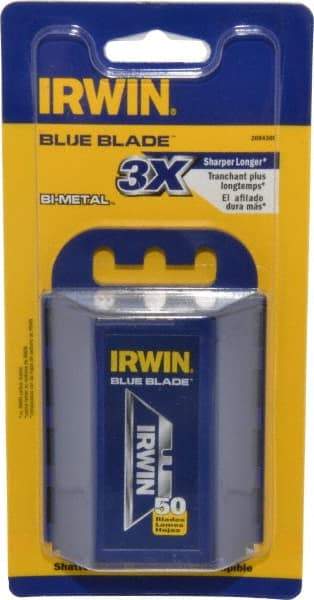 Irwin - 50 Piece Bi-Metal Utility Knife Blade - 2-3/8" OAL - Benchmark Tooling