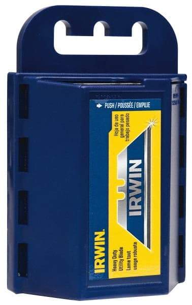 Irwin - 100 Piece Bi-Metal Utility Knife Blade - 2-3/8" OAL - Benchmark Tooling