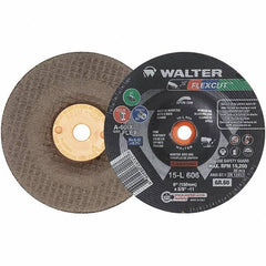 WALTER Surface Technologies - 7" Diam x 7/8" Hole, 60 Grit Surface Grinding Wheel - Aluminum Oxide, Medium Grade, 8,600 Max RPM - Benchmark Tooling