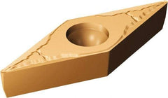 Sandvik Coromant - VBMT331 MM Grade 1125 Carbide Turning Insert - TiCN/Al2O3/TiN Finish, 35° Parallelogram, 3/8" Inscr Circle, 3/16" Thick, 1/64" Corner Radius - Benchmark Tooling