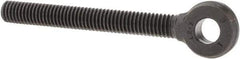 Gibraltar - 3/8-16, External Male Thread, Alloy Steel, Eye Hole Head, Rod End - Black Oxide Finish, 3/8" Shank Diam, 3-1/2" Hole Center to End, Grade 4140, 3" Thread Length - Benchmark Tooling