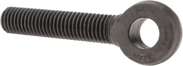Gibraltar - 5/8-11, External Male Thread, Alloy Steel, Eye Hole Head, Rod End - Black Oxide Finish, 5/8" Shank Diam, 3-1/2" Hole Center to End, Grade 4140, 2-3/4" Thread Length - Benchmark Tooling