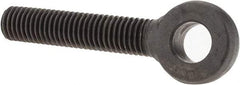 Gibraltar - 5/8-11, External Male Thread, Steel, Eye Hole Head, Rod End - Black Oxide Finish, 5/8" Shank Diam, 3-1/2" Hole Center to End, Grade C-1035 & C-1030, 1-1/4" Thread Length - Benchmark Tooling