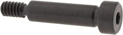 Gibraltar - 1/4" Shoulder Diam x 7/8" Shoulder Length, #10-24 UNC, Hex Socket Shoulder Screw - 1137 Steel, Black Oxide Finish, 3/16" Head Height x 3/8" Head Diam - Benchmark Tooling