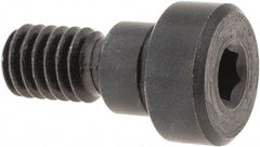 Gibraltar - 3/8" Shoulder Diam x 1/4" Shoulder Length, 5/16-18 UNC, Hex Socket Shoulder Screw - 1137 Steel, Black Oxide Finish, 1/4" Head Height x 9/16" Head Diam - Benchmark Tooling