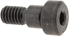 Gibraltar - 3/8" Shoulder Diam x 5/16" Shoulder Length, 5/16-18 UNC, Hex Socket Shoulder Screw - 1137 Steel, Black Oxide Finish, 1/4" Head Height x 9/16" Head Diam - Benchmark Tooling