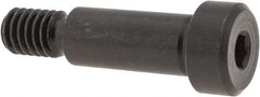 Gibraltar - 3/8" Shoulder Diam x 7/8" Shoulder Length, 5/16-18 UNC, Hex Socket Shoulder Screw - 1137 Steel, Black Oxide Finish, 1/4" Head Height x 9/16" Head Diam - Benchmark Tooling