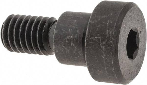 Gibraltar - 1/2" Shoulder Diam x 3/8" Shoulder Length, 3/8-16 UNC, Hex Socket Shoulder Screw - 1137 Steel, Black Oxide Finish, 5/16" Head Height x 3/4" Head Diam - Benchmark Tooling