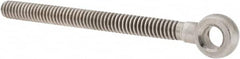 Gibraltar - 1/4-20, External Male Thread, Stainless Steel, Eye Hole Head, Rod End - Uncoated, 1/4" Shank Diam, 3" Hole Center to End, Grade 304, 2-1/2" Thread Length - Benchmark Tooling