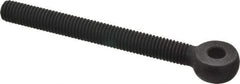 Gibraltar - 1/2-13, External Male Thread, Alloy Steel, Eye Hole Head, Rod End - Black Oxide Finish, 3/8" Shank Diam, 5" Hole Center to End, 4-1/2" Thread Length - Benchmark Tooling