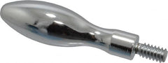 Gibraltar - 10-24 Threaded Stem, Fixed Handwheel & Machine Handle - Carbon Steel Bulb Shape Handle, 3/8" Long Carbon Steel Stem, 1-11/16" Handle Length, 2-1/16" OAL - Benchmark Tooling