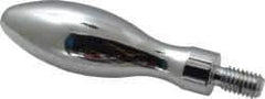Gibraltar - 3/8-16 Threaded Stem, Fixed Handwheel & Machine Handle - Carbon Steel Bulb Shape Handle, 11/16" Long Carbon Steel Stem, 3-3/16" Handle Length, 3-7/8" OAL - Benchmark Tooling