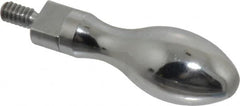 Gibraltar - 10-24 Threaded Stem, Revolving Handwheel & Machine Handle - Carbon Steel Bulb Shape Handle, 3/8" Long Carbon Steel Stem, 1-7/8" Handle Length, 2-1/4" OAL - Benchmark Tooling