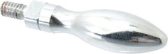 Gibraltar - 1/4-20 Threaded Stem, Revolving Handwheel & Machine Handle - Carbon Steel Bulb Shape Handle, 1/2" Long Carbon Steel Stem, 2-1/4" Handle Length, 2-3/4" OAL - Benchmark Tooling