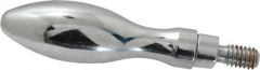 Gibraltar - 5/16-18 Threaded Stem, Revolving Handwheel & Machine Handle - Carbon Steel Bulb Shape Handle, 9/16" Long Carbon Steel Stem, 2-13/16" Handle Length, 3-3/8" OAL - Benchmark Tooling