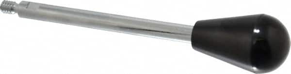 Gibraltar - 1/4-20 Stem, 1" Knob Diam, 0.31" Shaft Diam, Gear Lever Arm with Oval Knob - 3/8" Thread Length, 4.9" Handle Length, Steel Shaft, Phenolic Knob - Benchmark Tooling