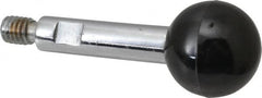 Gibraltar - 5/16-18 Stem, 1" Knob Diam, 0.39" Shaft Diam, Gear Lever Arm with Ball Knob - 7/16" Thread Length, 2.4" Handle Length, Steel Shaft, Phenolic Knob - Benchmark Tooling