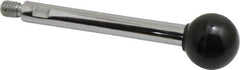 Gibraltar - 5/16-18 Stem, 1" Knob Diam, 3/8" Shaft Diam, Gear Lever Arm with Ball Knob - 7/16" Thread Length, 3.9" Handle Length, Steel Shaft, Phenolic Knob - Benchmark Tooling