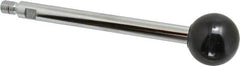 Gibraltar - 3/8-16 Stem, 1-3/8" Knob Diam, 1/2" Shaft Diam, Gear Lever Arm with Ball Knob - 1/2" Thread Length, 5.8" Handle Length, Steel Shaft, Phenolic Knob - Benchmark Tooling