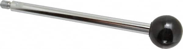 Gibraltar - 3/8-16 Stem, 1-3/8" Knob Diam, 0.47" Shaft Diam, Gear Lever Arm with Ball Knob - 1/2" Thread Length, 7.1" Handle Length, Steel Shaft, Phenolic Knob - Benchmark Tooling