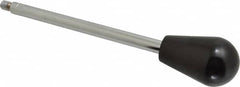 Gibraltar - 3/8-16 Stem, 1-5/8" Knob Diam, 0.47" Shaft Diam, Gear Lever Arm with Oval Knob - 1/2" Thread Length, 8-1/2" Handle Length, Steel Shaft, Phenolic Knob - Benchmark Tooling