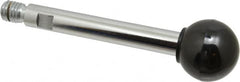 Gibraltar - 1/2-13 Stem, 1-3/8" Knob Diam, 9/16" Shaft Diam, Gear Lever Arm with Ball Knob - 5/8" Thread Length, 5" Handle Length, Steel Shaft, Phenolic Knob - Benchmark Tooling