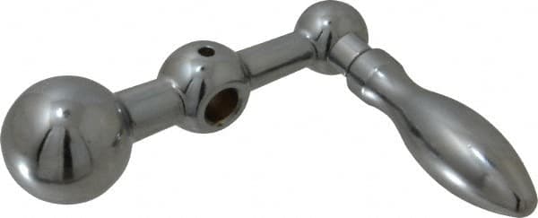 Gibraltar - 9/16" Hub Diam x 9/16" Hub Height Revolving Crank Handle - 5/16" Reamed Bore, 1" Knob Diam, 2-3/4" High, 2-1/2" Center to Center, Steel - Benchmark Tooling