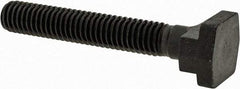 Gibraltar - 3/8-16, 2" Thread Length, 3/8" Slot Width, Black Oxide, Steel T Slot Bolt - 2-1/2" Length Under Head, Grade 5, 11/16" Head Width x 3/16" Head Height - Benchmark Tooling