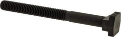Gibraltar - 3/8-16, 2-1/2" Thread Length, 3/8" Slot Width, Black Oxide, Steel T Slot Bolt - 4" Length Under Head, Grade 5, 11/16" Head Width x 3/16" Head Height - Benchmark Tooling