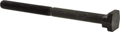 Gibraltar - 3/8-16, 2-1/2" Thread Length, 3/8" Slot Width, Black Oxide, Steel T Slot Bolt - 5" Length Under Head, Grade 5, 11/16" Head Width x 3/16" Head Height - Benchmark Tooling