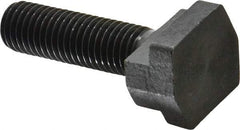 Gibraltar - 5/8-11, 2" Thread Length, 5/8" Slot Width, Black Oxide, Steel T Slot Bolt - 2-1/2" Length Under Head, Grade 5, 1-1/8" Head Width x 11/32" Head Height - Benchmark Tooling
