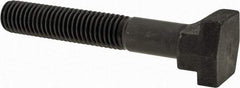 Gibraltar - 5/8-11, 2-1/2" Thread Length, 5/8" Slot Width, Black Oxide, Steel T Slot Bolt - 4" Length Under Head, Grade 5, 1-1/8" Head Width x 11/32" Head Height - Benchmark Tooling