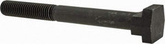 Gibraltar - 5/8-11, 2-1/2" Thread Length, 5/8" Slot Width, Black Oxide, Steel T Slot Bolt - 6" Length Under Head, Grade 5, 1-1/8" Head Width x 11/32" Head Height - Benchmark Tooling